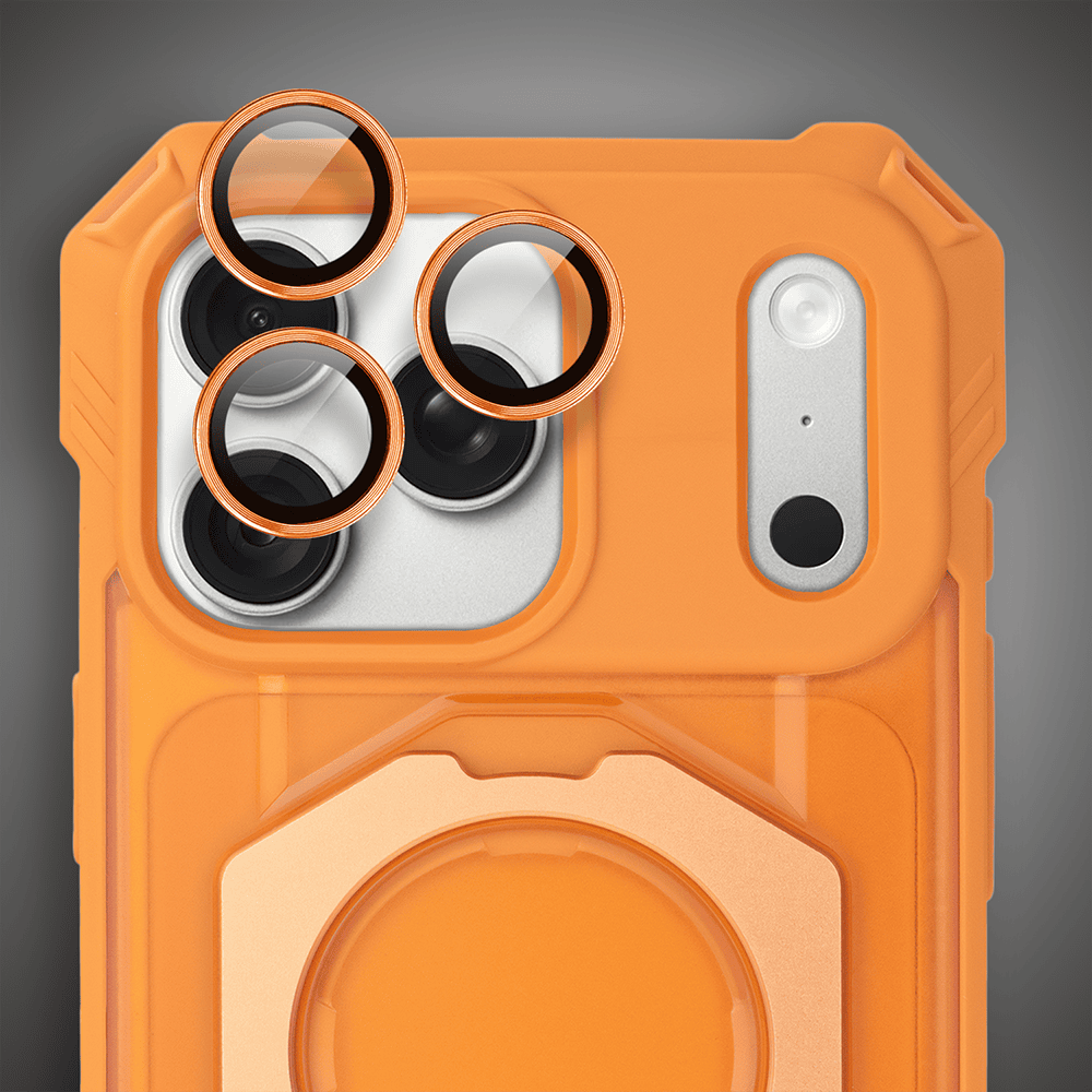 etui do iphone 18 pro max hex armor stand, z magsafe i podstawką, pomarańczowe