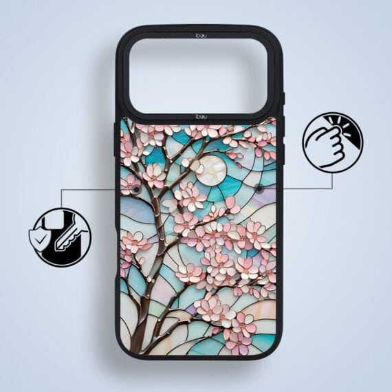 etui do iphone 18 pro ibizu dropguard matt z magsafe, barwy szkła, księżycowa wiśnia