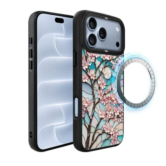 etui do iphone 18 pro ibizu dropguard matt z magsafe, barwy szkła, księżycowa wiśnia