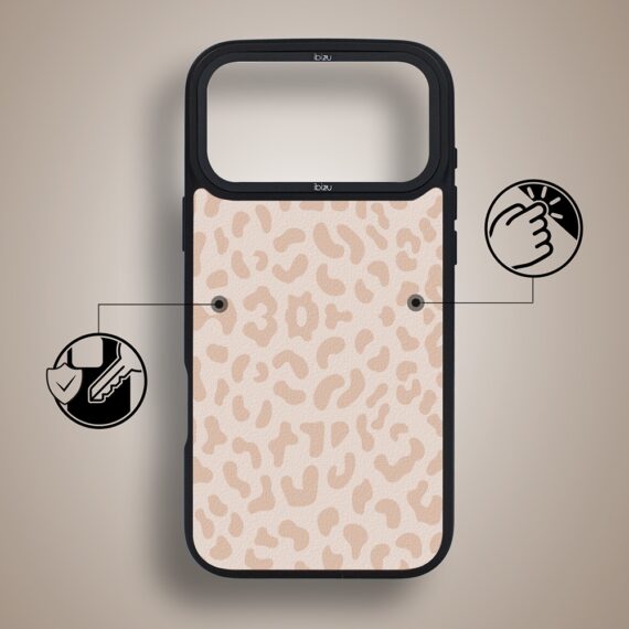 etui do iphone 18 pro ibizu dropguard matt z magsafe, boho, delikatna panterka