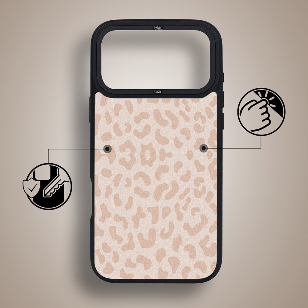 etui do iphone 18 pro ibizu dropguard matt z magsafe, boho, delikatna panterka