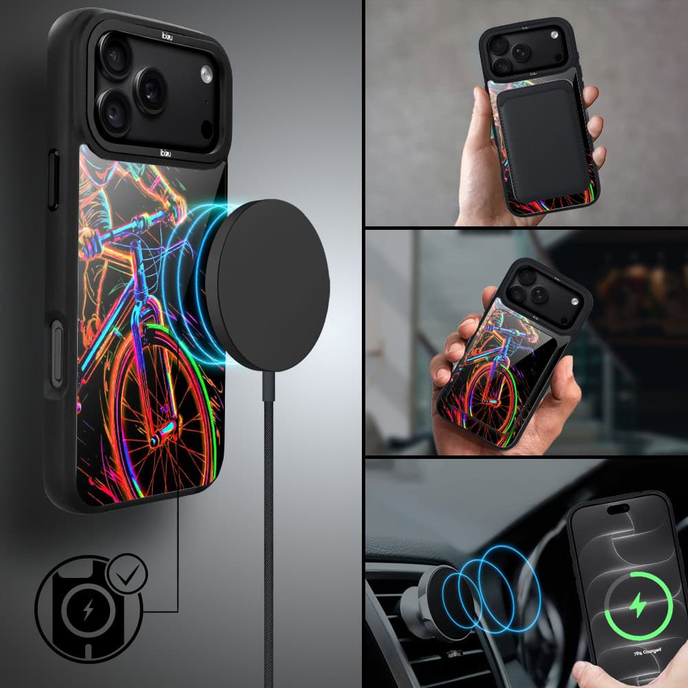 etui do iphone 18 pro max ibizu dropguard matt z magsafe, #electromove, rowerowa wibracja