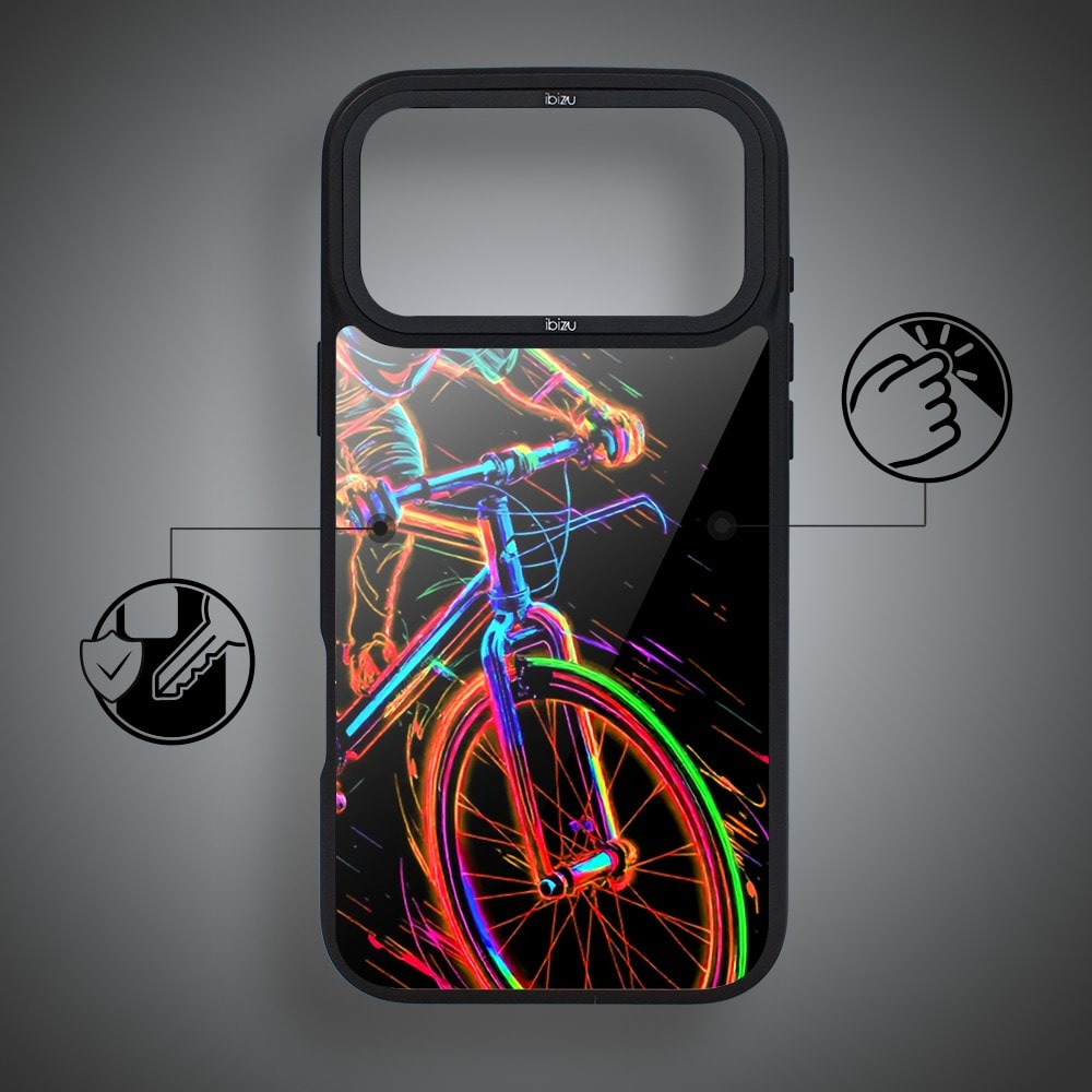 etui do iphone 18 pro max ibizu dropguard matt z magsafe, #electromove, rowerowa wibracja