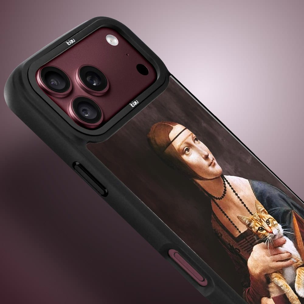 etui do iphone 18 pro max ibizu dropguard matt z magsafe, leonardo da vinci, dama z kotem