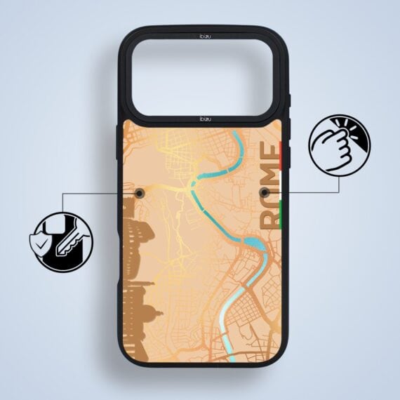 etui do iphone 18 pro max ibizu dropguard matt z magsafe, mapy Świata, rome