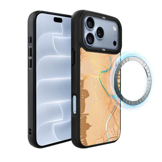 etui do iphone 18 pro max ibizu dropguard matt z magsafe, mapy Świata, rome