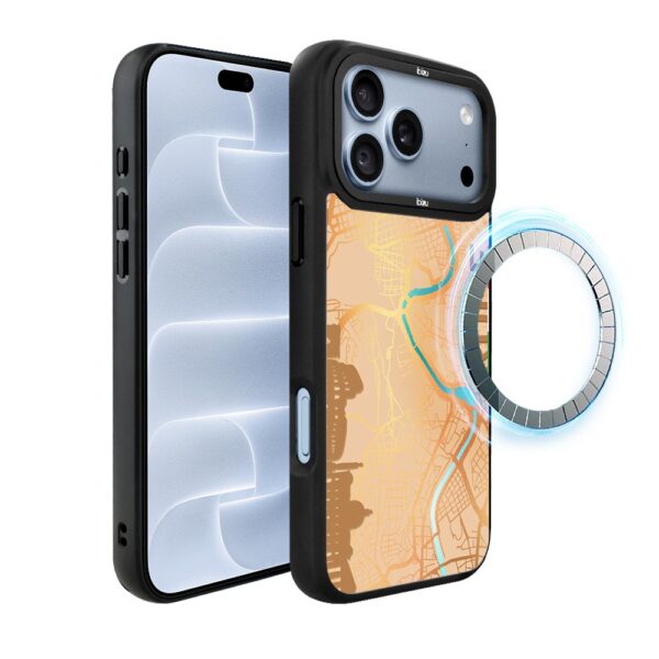 Etui do iPhone 18 Pro IBIZU DropGuard Matt z MagSafe, Mapy Świata, Rome