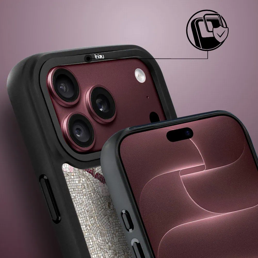 etui do iphone 18 pro max ibizu dropguard matt z magsafe, modern classics, mozaika kwitnącej wiśni