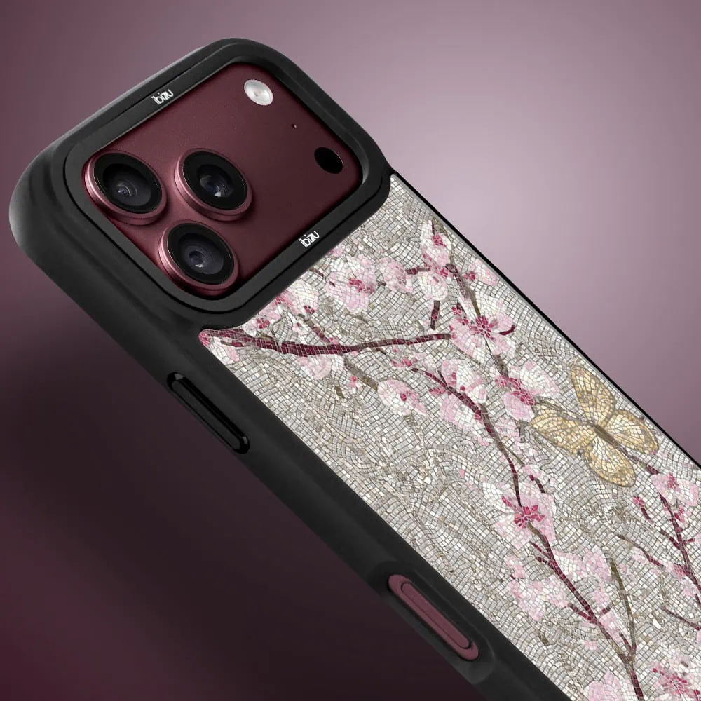 etui do iphone 18 pro max ibizu dropguard matt z magsafe, modern classics, mozaika kwitnącej wiśni