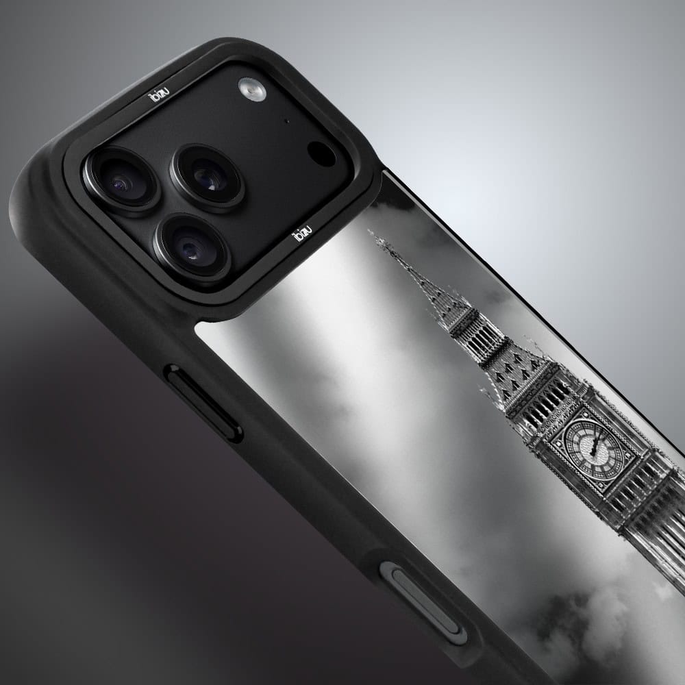 etui do iphone 18 pro max ibizu dropguard matt z magsafe, noir city, big ben
