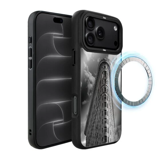 etui do iphone 18 pro max ibizu dropguard matt z magsafe, noir city, flatiron