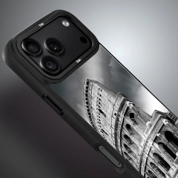 etui do iphone 18 pro max ibizu dropguard matt z magsafe, noir city, koloseum