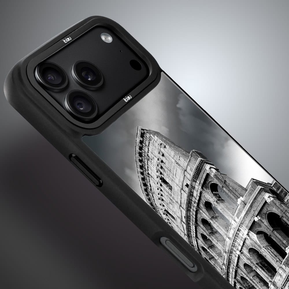 etui do iphone 18 pro max ibizu dropguard matt z magsafe, noir city, koloseum