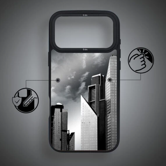 etui do iphone 18 pro max ibizu dropguard matt z magsafe, noir city, manhattan