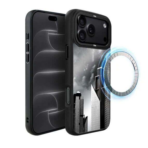 etui do iphone 18 pro max ibizu dropguard matt z magsafe, noir city, manhattan