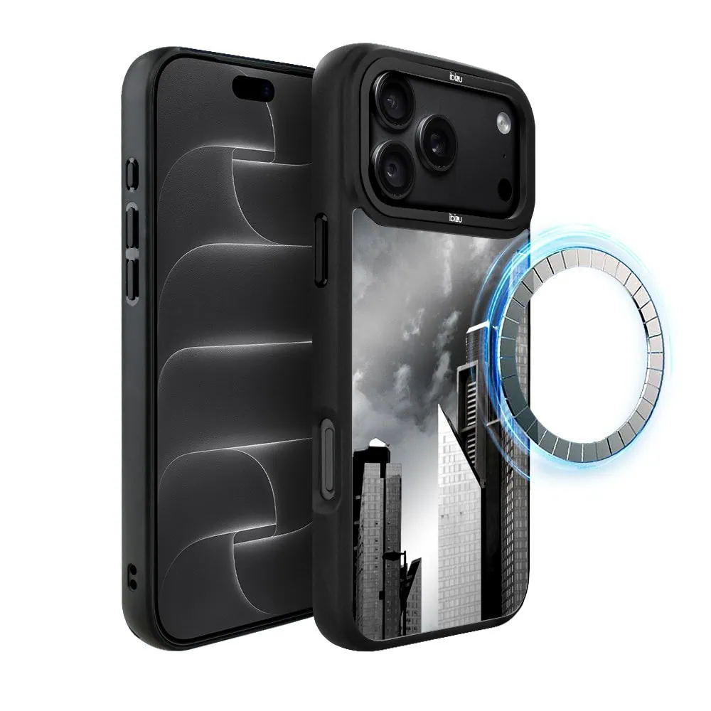 etui do iphone 18 pro max ibizu dropguard matt z magsafe, noir city, manhattan