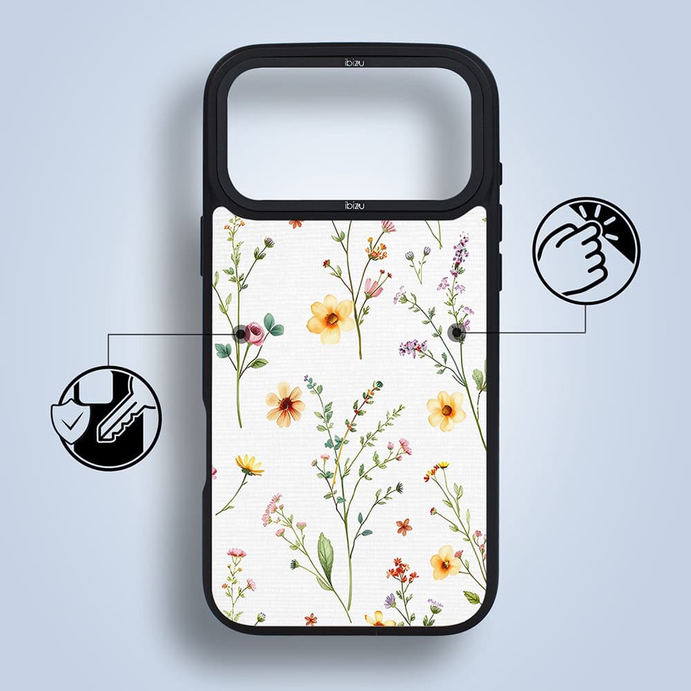 etui do iphone 18 pro max ibizu dropguard matt z magsafe, pastel bloom, letni bukiet