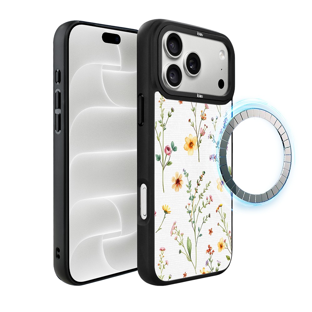etui do iphone 18 pro max ibizu dropguard matt z magsafe, pastel bloom, letni bukiet