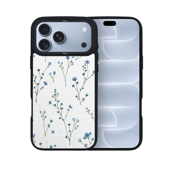 etui do iphone 18 pro max ibizu dropguard matt z magsafe, pastel bloom, niebieski sen