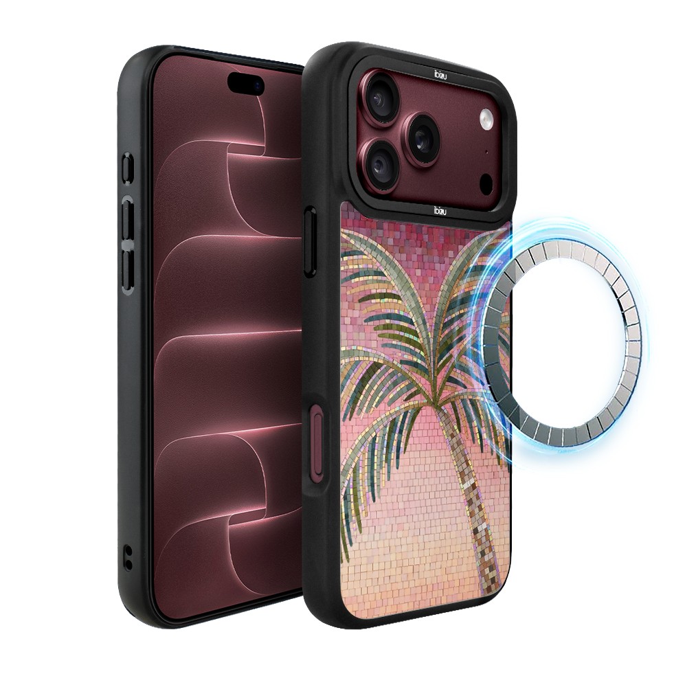 etui do iphone 18 pro max ibizu dropguard matt z magsafe, riviera, modern classics, kalabryjska palma