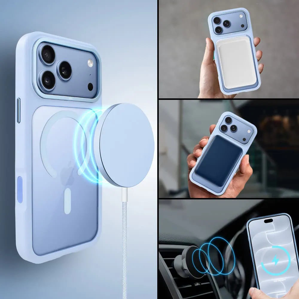 etui do iphone 18 pro max ibizu guardabella z magsafe, błękit lodowca