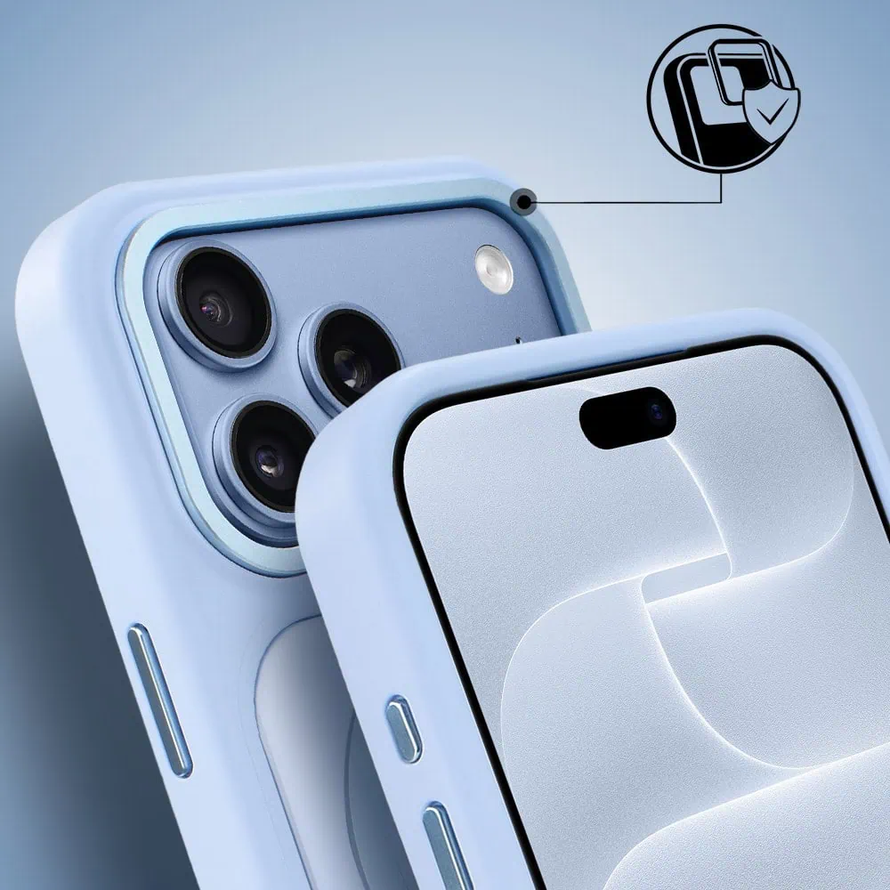etui do iphone 18 pro max ibizu guardabella z magsafe, błękit lodowca