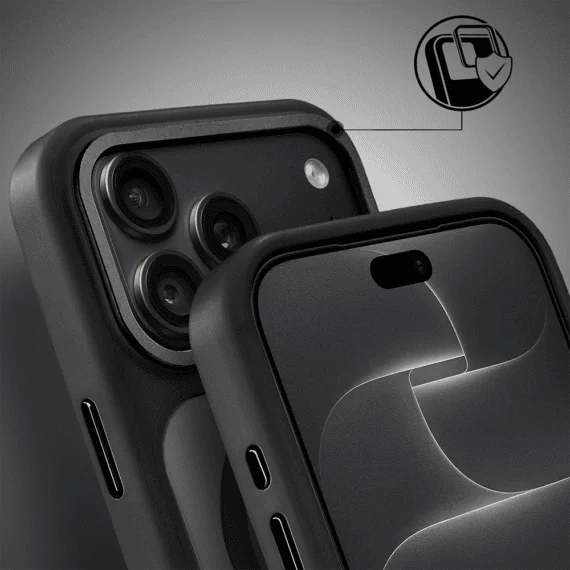 etui do iphone 18 pro max ibizu guardabella z magsafe, czarne