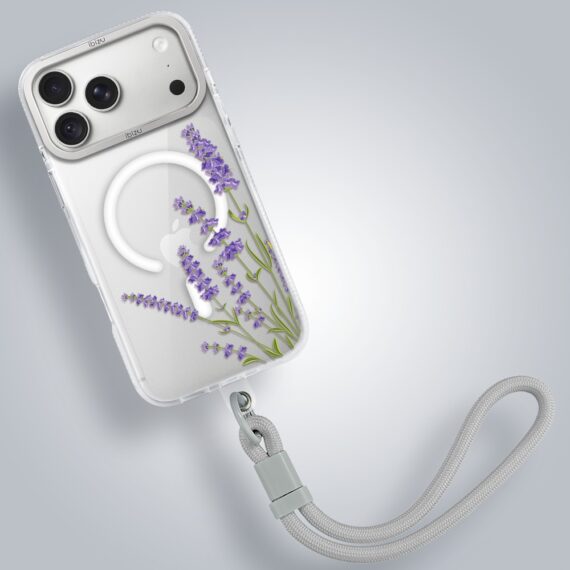 etui do iphone 18 pro max ibizu pretty clear, metalowa osłona aparatu, przeźroczyste do magsafe, lawenda
