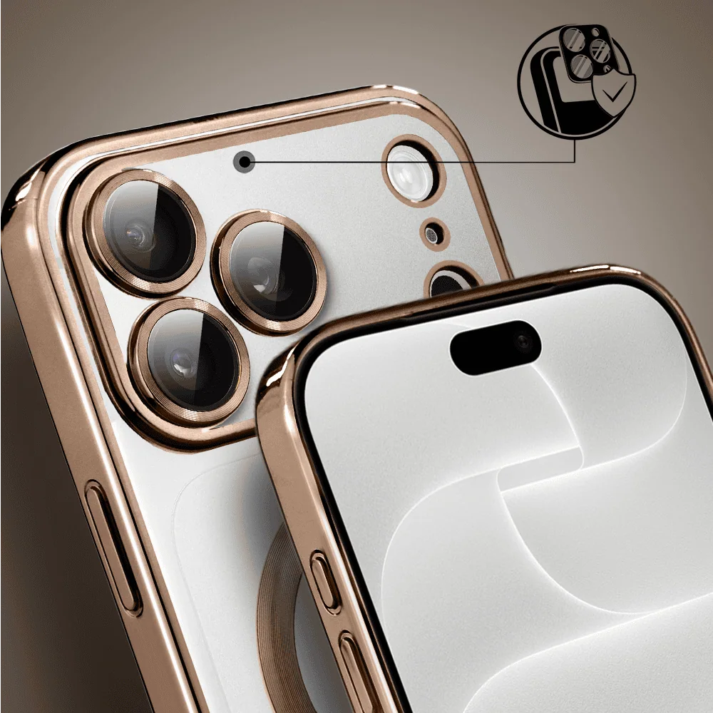 Etui do iPhone 18 Pro Max MagSafe Luxury Protect przeźroczyste, hybrydowa ochrona kamery, tytan pustynny (5) etui do iphone 18 pro max magsafe luxury protect przeźroczyste, hybrydowa ochrona kamery, tytan pustynny