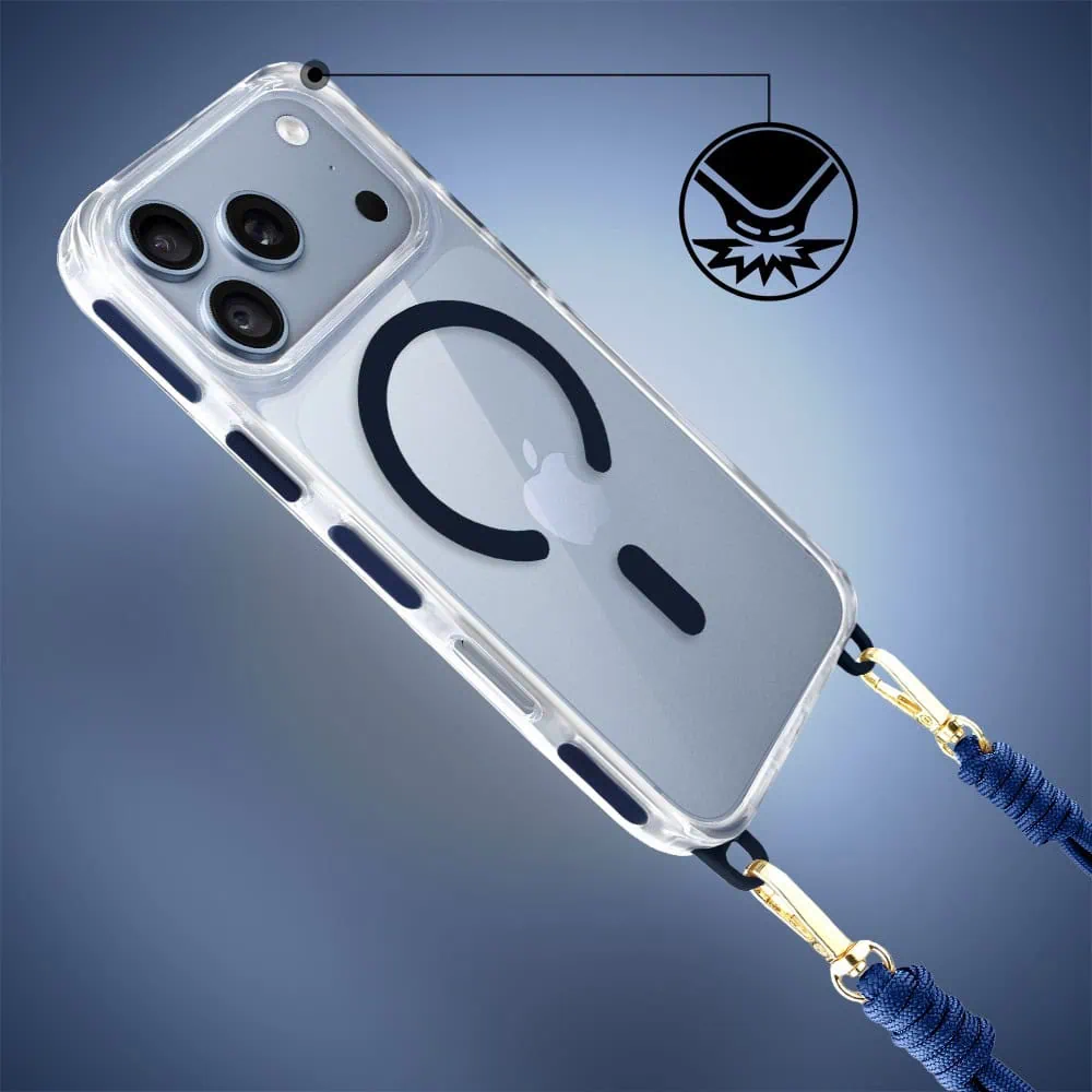 Etui do iPhone 18 Pro Max, MagSafe, ze smyczą, na ramię, crossbody, granatowe (7) etui do iphone 18 pro max, magsafe, ze smyczą, na ramię, crossbody, granatowe