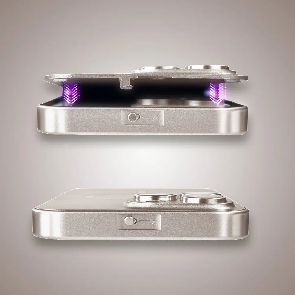 etui do iphone 18 pro metal solid magsafe, pełny tył z metalową ramką i osłoną aparatu, pustynny brąz