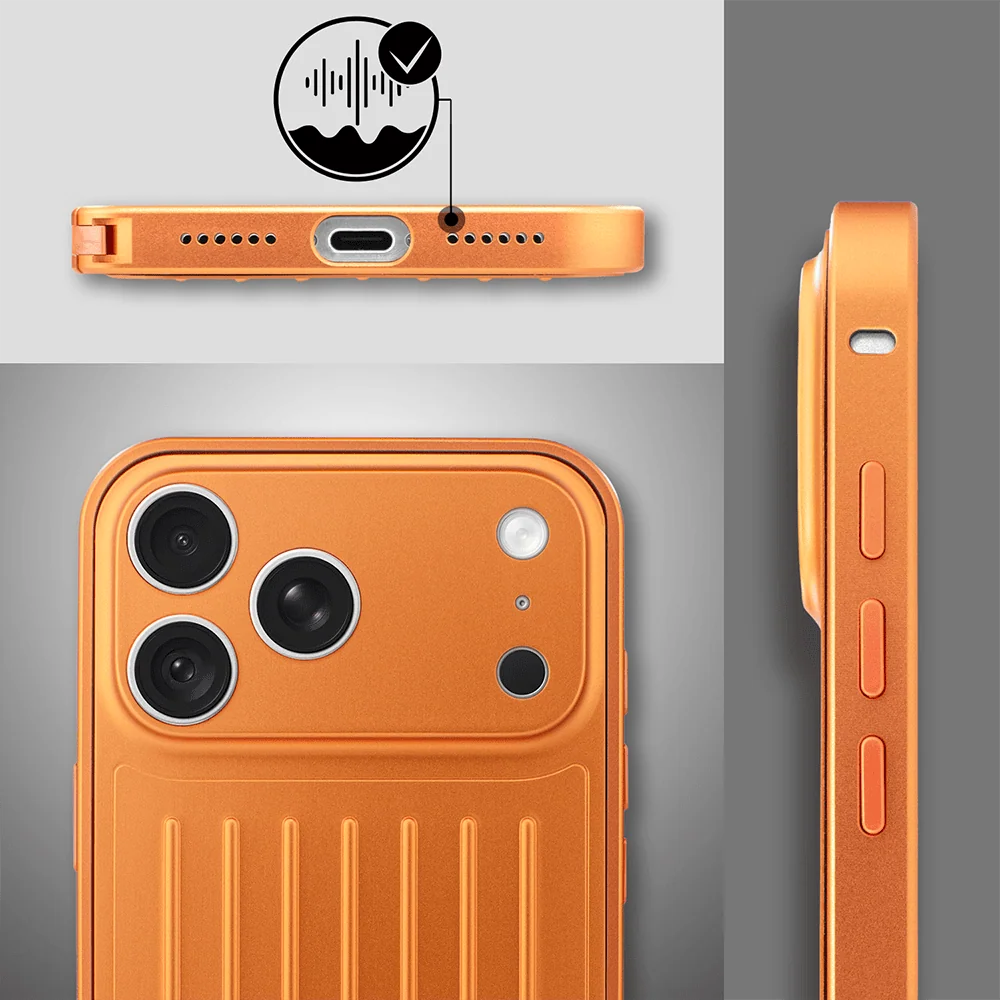 Etui do iPhone 18 Pro Max Metal Supreme, metalowa ramka i tył, pomarańczowe (1) etui do iphone 18 pro max metal supreme, metalowa ramka i tył, pomarańczowe