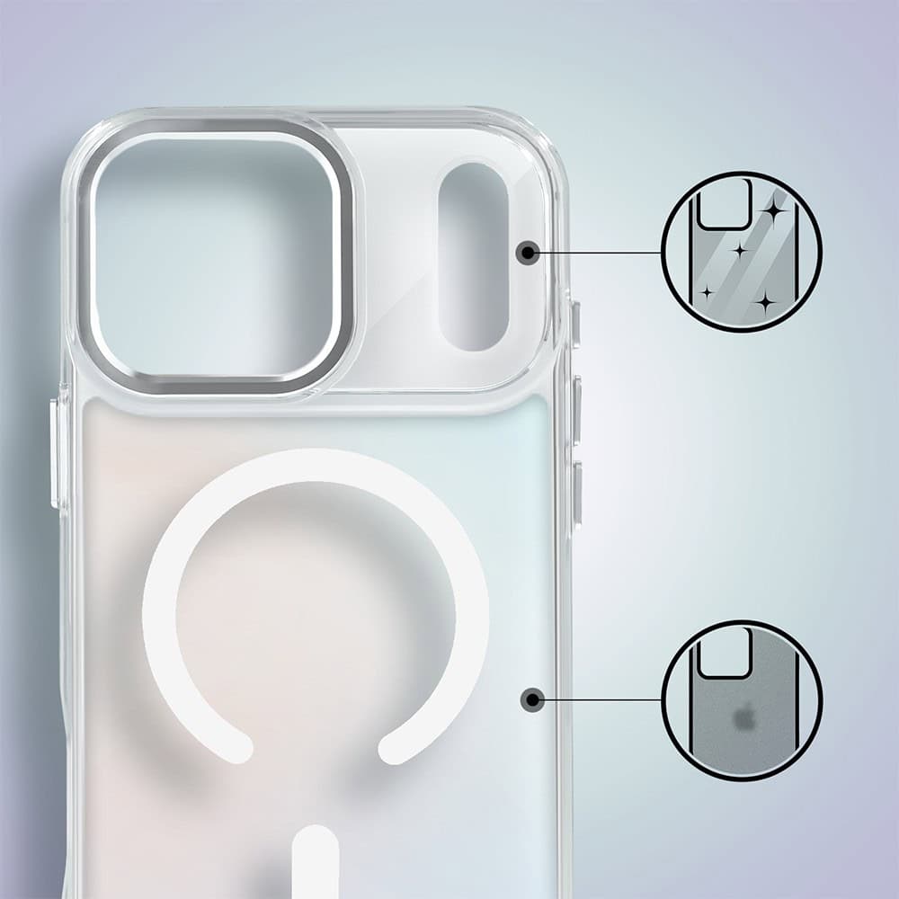 etui do iphone 18 pro max miami vibe z magsafe, zmieniające kolor, białe
