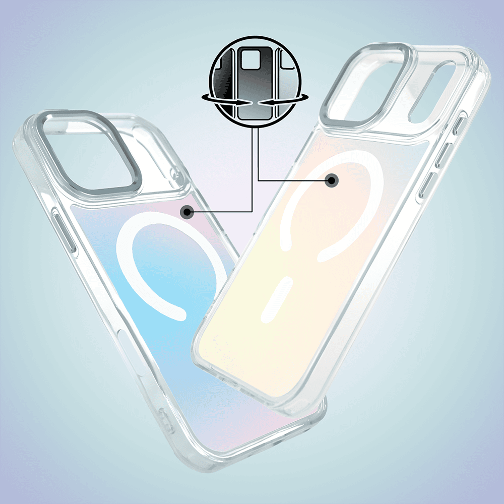 etui do iphone 18 pro max miami vibe z magsafe, zmieniające kolor, białe