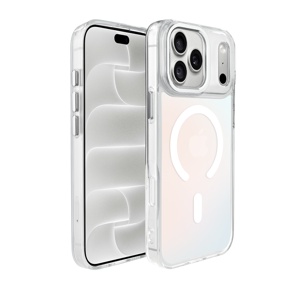 etui do iphone 18 pro max miami vibe z magsafe, zmieniające kolor, białe