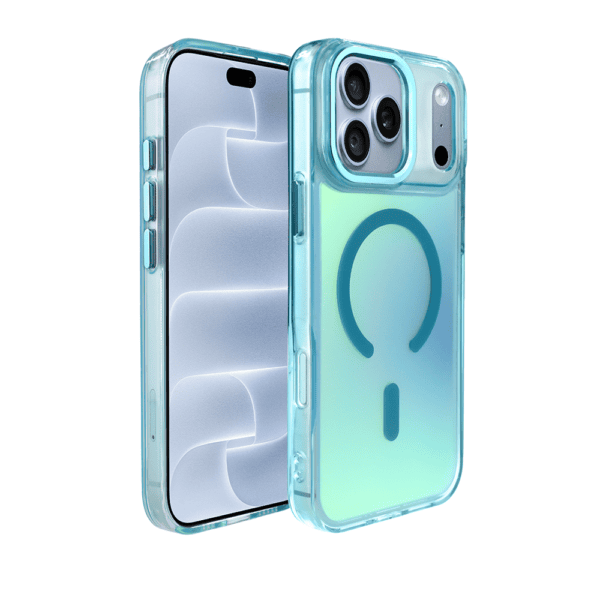 Etui do iPhone 18 Pro Miami Vibe z MagSafe, zmieniające kolor, niebieskie
