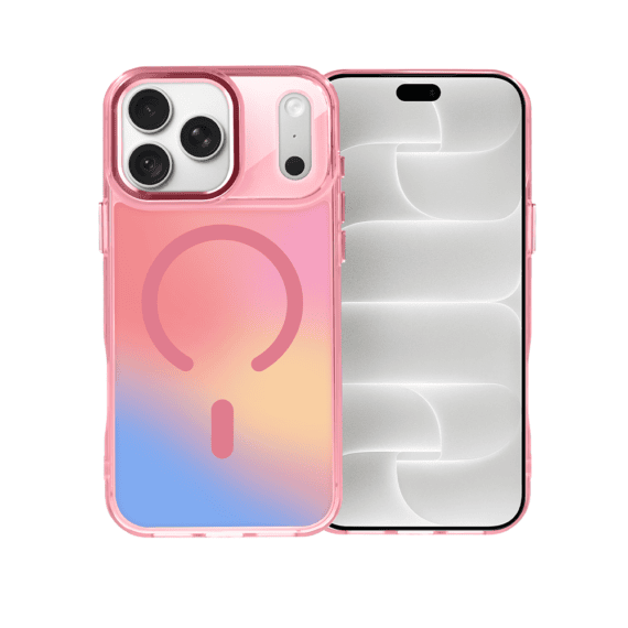 etui do iphone 18 pro max miami vibe z magsafe, zmieniające kolor, różowe