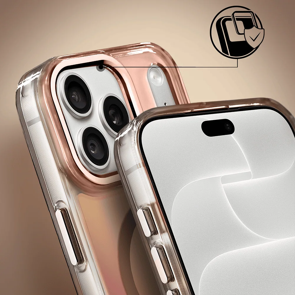 etui do iphone 18 pro max miami vibe z magsafe, zmieniające kolor, tytan pustynny