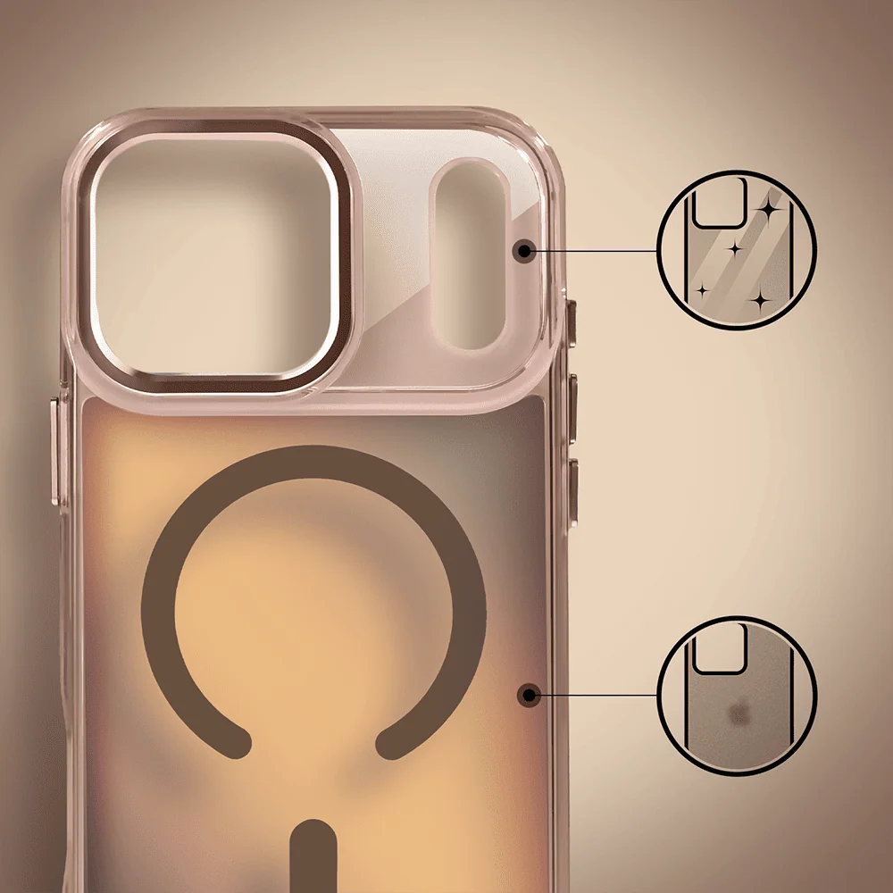 etui do iphone 18 pro max miami vibe z magsafe, zmieniające kolor, tytan pustynny