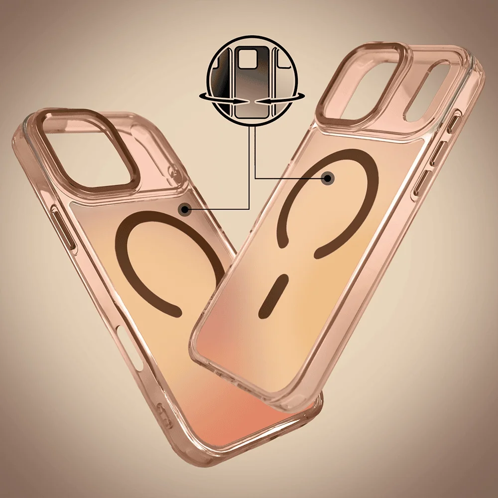 etui do iphone 18 pro max miami vibe z magsafe, zmieniające kolor, tytan pustynny