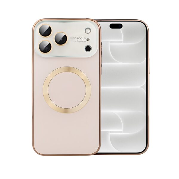 Etui do iPhone 18 Pro Noble Brush z MagSafe i osłoną na aparat, brązowe