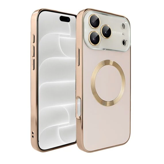 etui do iphone 18 pro max noble brush z magsafe i osłoną na aparat, brązowe