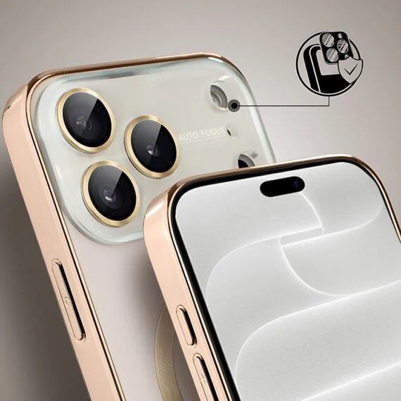 etui do iphone 18 pro max noble brush z magsafe i osłoną na aparat, brązowe