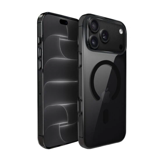 etui do iphone 18 pro max prisma slim z magsafe, cienkie z twardym tyłem, czarne