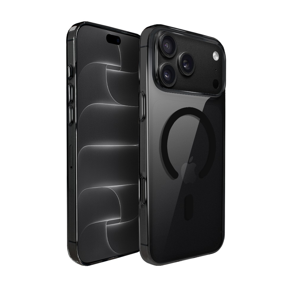 etui do iphone 18 pro max prisma slim z magsafe, cienkie z twardym tyłem, czarne