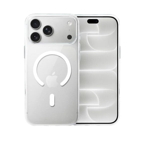 etui do iphone 18 pro max prisma slim z magsafe, cienkie z twardym tyłem, przeźroczyste