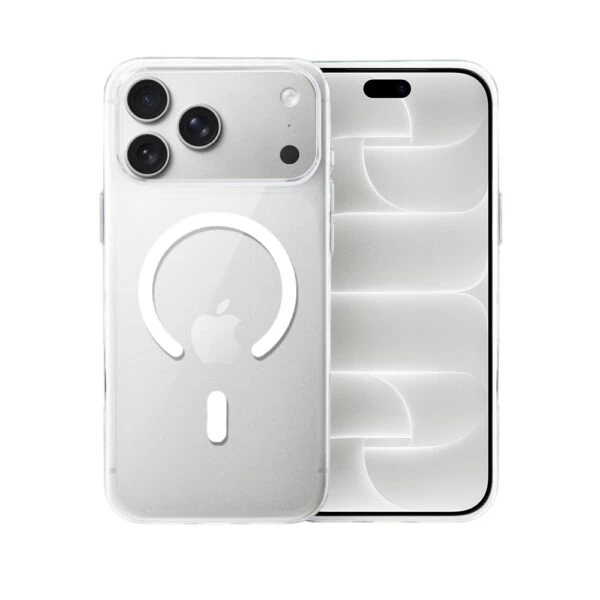 Etui do iPhone 18 Pro Prisma Slim z MagSafe, cienkie z twardym tyłem, przeźroczyste
