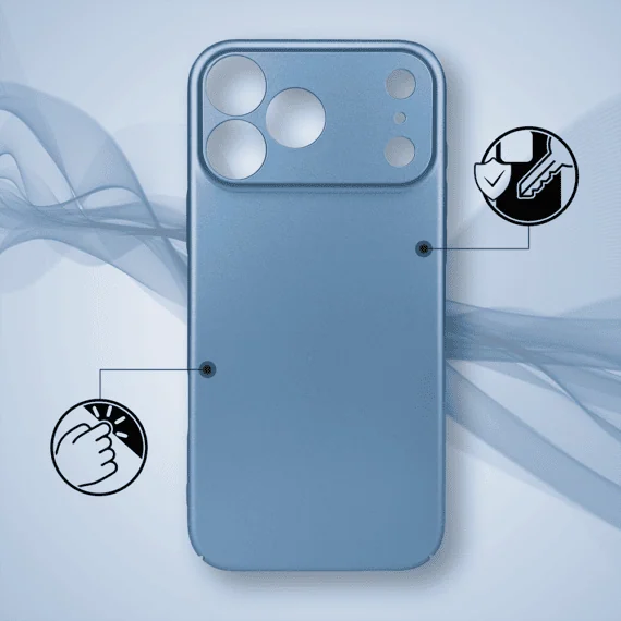 etui do iphone 18 pro max skin matt satynowe ultra cienkie, błękitne