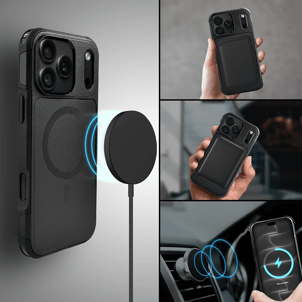etui do iphone 18 pro smart armor pancerne z magsafe, czarne