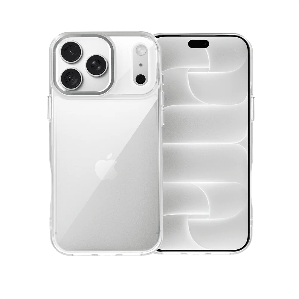 Etui do iPhone 18 Pro Max Super Hybrid, twardy tył, metalowe ozdoby, przeźroczyste (6) etui do iphone 18 pro max super hybrid, twardy tył, metalowe ozdoby, przeźroczyste